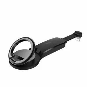 HOCO Lightning to 2×Lightning cable HLTLPLRINBLA — Black, splitter cable for charging and syncing