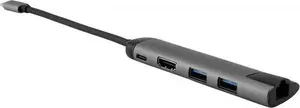 Док-станция для ноутбука Verbatim 49141 USB 3.2 Gen 1 Type-C Черный Серебристый