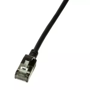 Networking cable LogiLink Slim U/FTP CQ9033S RJ-45 Cat6a 1 m Black