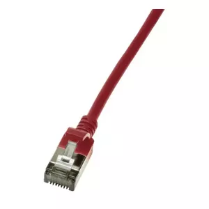 Networking Cable LogiLink Slim U/FTP Red RJ-45 Cat6a 0.3m