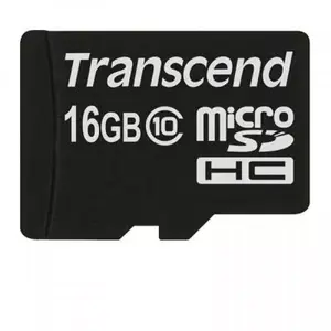 MicroSDHC atmiņas karte TRANSCEND 16 GB Class 10 MLC, lasīšana 20 MB/s, rakstīšana 16 MB/s