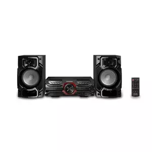 Home audio mini system Panasonic SC-AKX320 — 450 W RMS, 2-way speakers with 16 cm woofer, MP3/CD playback, FM, black