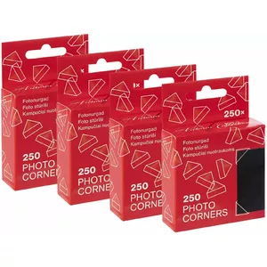 Photo corners Victoria Collection 250 pcs x4 — adhesive paper corners for mounting photos, scrapbooking and albums