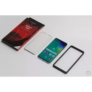 MyScreen Impact glass edge 3D Samsung, Galaxy Note 10, elastīgs hibrīds stikls, caurspīdīgs ar melnu rāmi