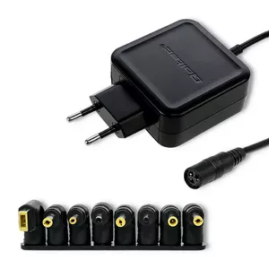 Адаптер питания QOLTEC 51566 45 Вт 20 В 2.4 А для ноутбука, для использования в помещении, чёрный