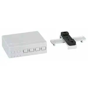 Fiber optic indoor distribution box EFB Elektronik FTTH DIN-rail/wall mount for 4x SC simplex or LC duplex adapters