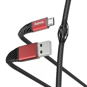 Hama Extreme USB кабель 1,5 m USB 2.0 USB A Micro-USB B Черный, Красный