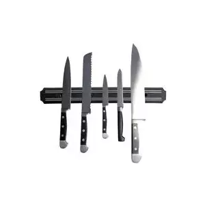 Magnetic knife holder HYGOSTAR 550 mm black plastic for knives