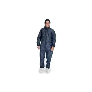 Aizsargtērps HYGOSTAR PP-Overall ECO HYGOBASE Zils XL ar kapuci — vienreizlietojams polipropilēna kombinezons, izmērs XL
