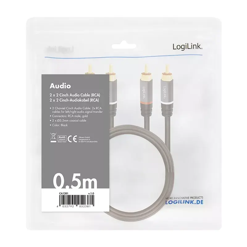 Audio kabelis LogiLink CA1201 Photo 4