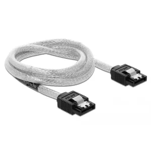 SATA cable DeLOCK 85343 0.7 m Black Transparent