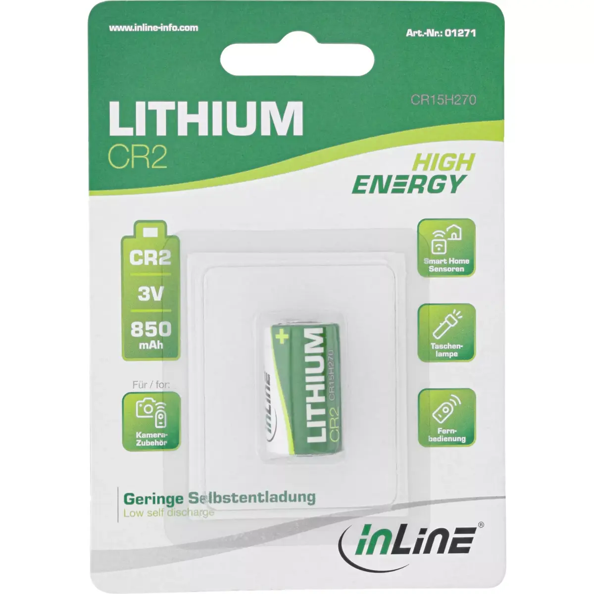 Single-use battery InLine 1271 Photo 2
