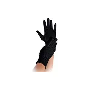 Cotton Glove HYGOSTAR NERO black L, cotton blend, 250 mm length