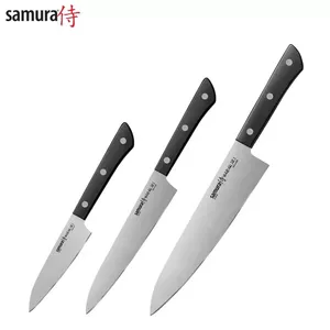 Samura Harakiri 3-Piece Kitchen Knife Set, AUS-8 Japanese Steel, 59 HRC