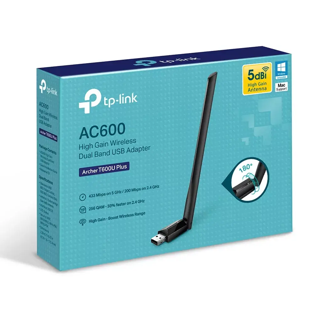 Bezvadu adapteris TP-Link AC600 ARCHER T600U PLUS Photo 4