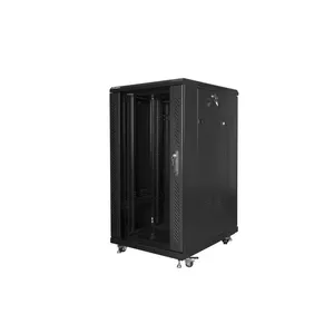 Freestanding rack LANBERG FF01-6822-12B 22U, 19", 600x800 mm, depth 720 mm, black, 800 kg capacity