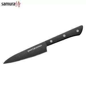 Samura Shadow Универсальный нож с Черным антипригарным покрытием 120mm из AUS 8 Японской стали 59 HRC