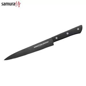 Samura Shadow Универсальный нож с Черным антипригарным покрытием 196mm из AUS 8 Японской стали 59 HRC