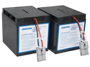 UPS akumulators AVACOM AVA-RBC55 Sealed Lead Acid (VRLA), 2 gab., 22.6 kg, melns, 181×152 mm