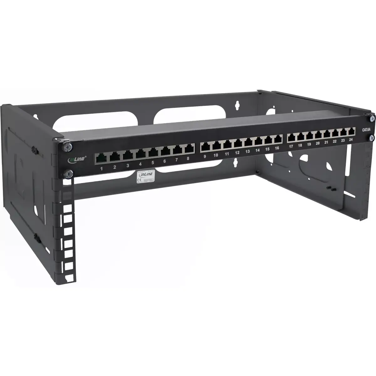 Wall mounted rack InLine 19" foldable rack 4U Photo 2