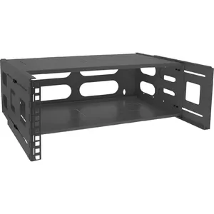 Wall mounted rack InLine 19" foldable rack 4U 24-40cm depth black