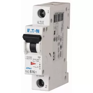 Автоматический выключатель Eaton FAZ-C6/1, 1-полюсный, 6А, тип C, 15кА