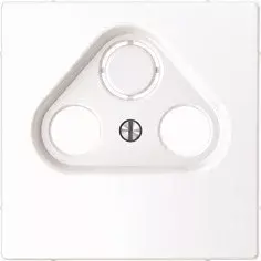 Merten MEG4123-6035 centrālā plāksne antenas kontaktligzdām, balta, termoplasts