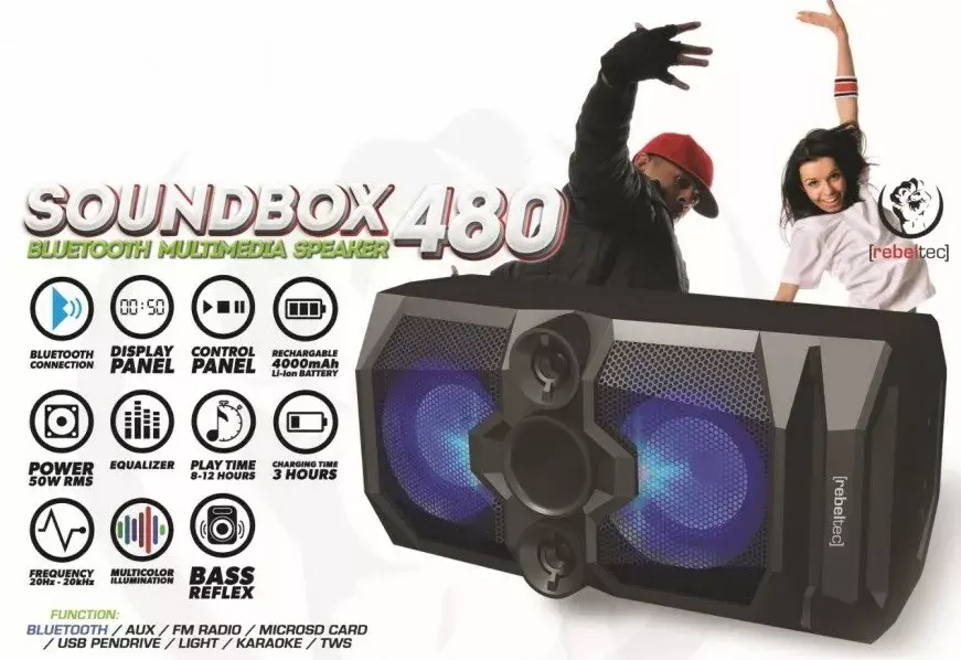 Беспроводная колонка Rebeltec SoundBOX 480 RBLGLO00037 Photo 5