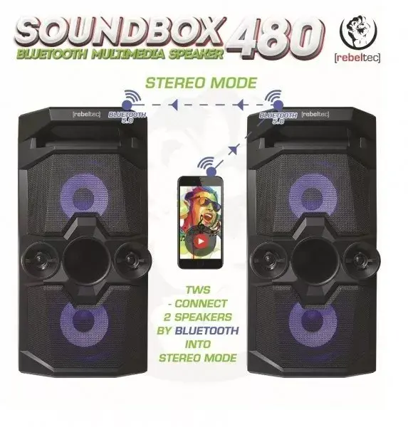Беспроводная колонка Rebeltec SoundBOX 480 RBLGLO00037 Photo 6