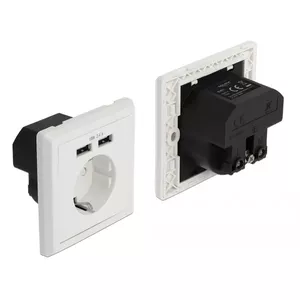 Socket outlet CEE 7/3 + USB DeLOCK 11471