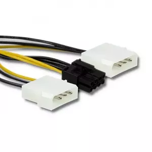 Internal power cable QOLTEC 50433 — PCI-E 8-pin connector, 0.15 m