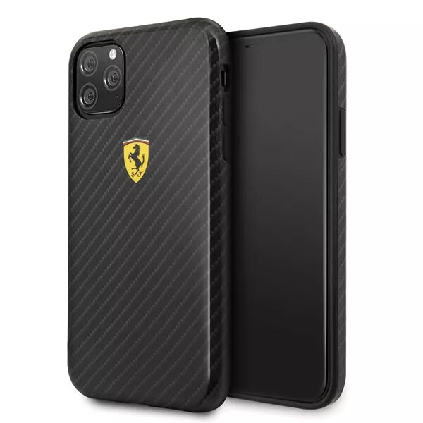 Silikona aizsargvāciņš Ferrari FESPCHCN58CBBK priekš Apple