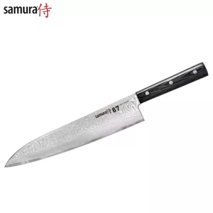 Samura Damascus 67 Šefpavāra virtuves nazis 240mm no AUS 10 Japāņu tērauda 61 HRC (67 slāņu)