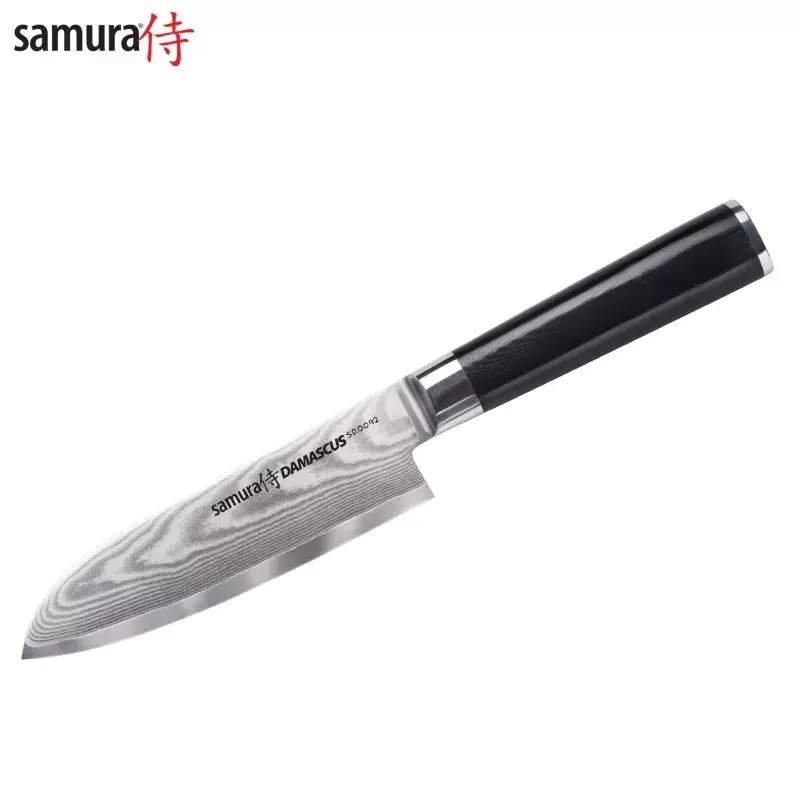 Samura Santoku 145 мм AUS-10 дамасский нож Photo 1