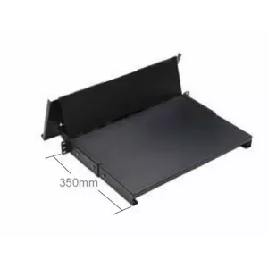 Folding Keyboard Tray TS-35-KEY-FOLD adjustable 300 mm black — under-desk keyboard tray