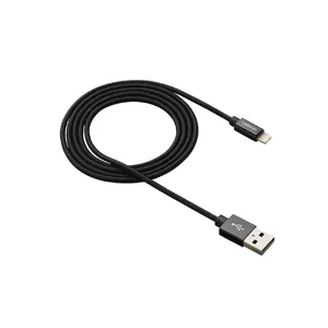 Кабель Canyon MFI-3 Lightning на USB-A 0.96 м черный