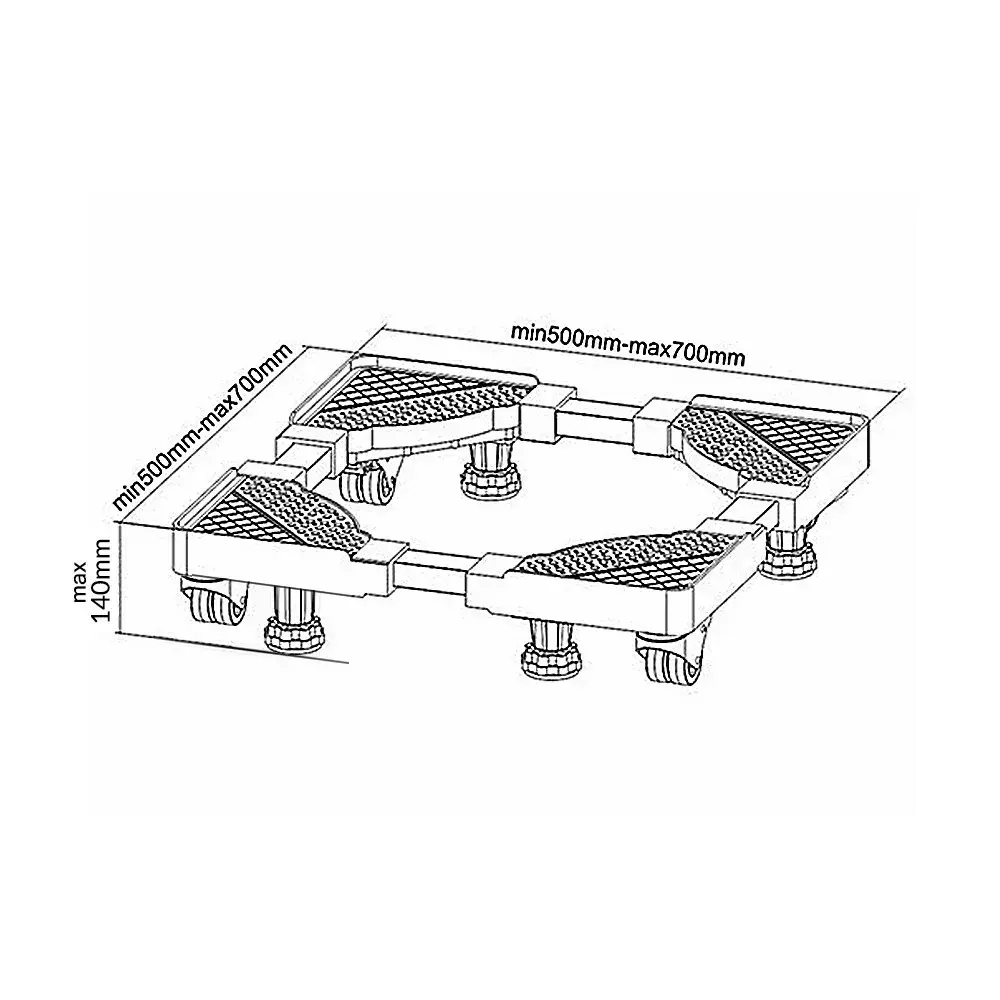 Movable Base MACLEAN MC-855 adjustable-width Photo 5
