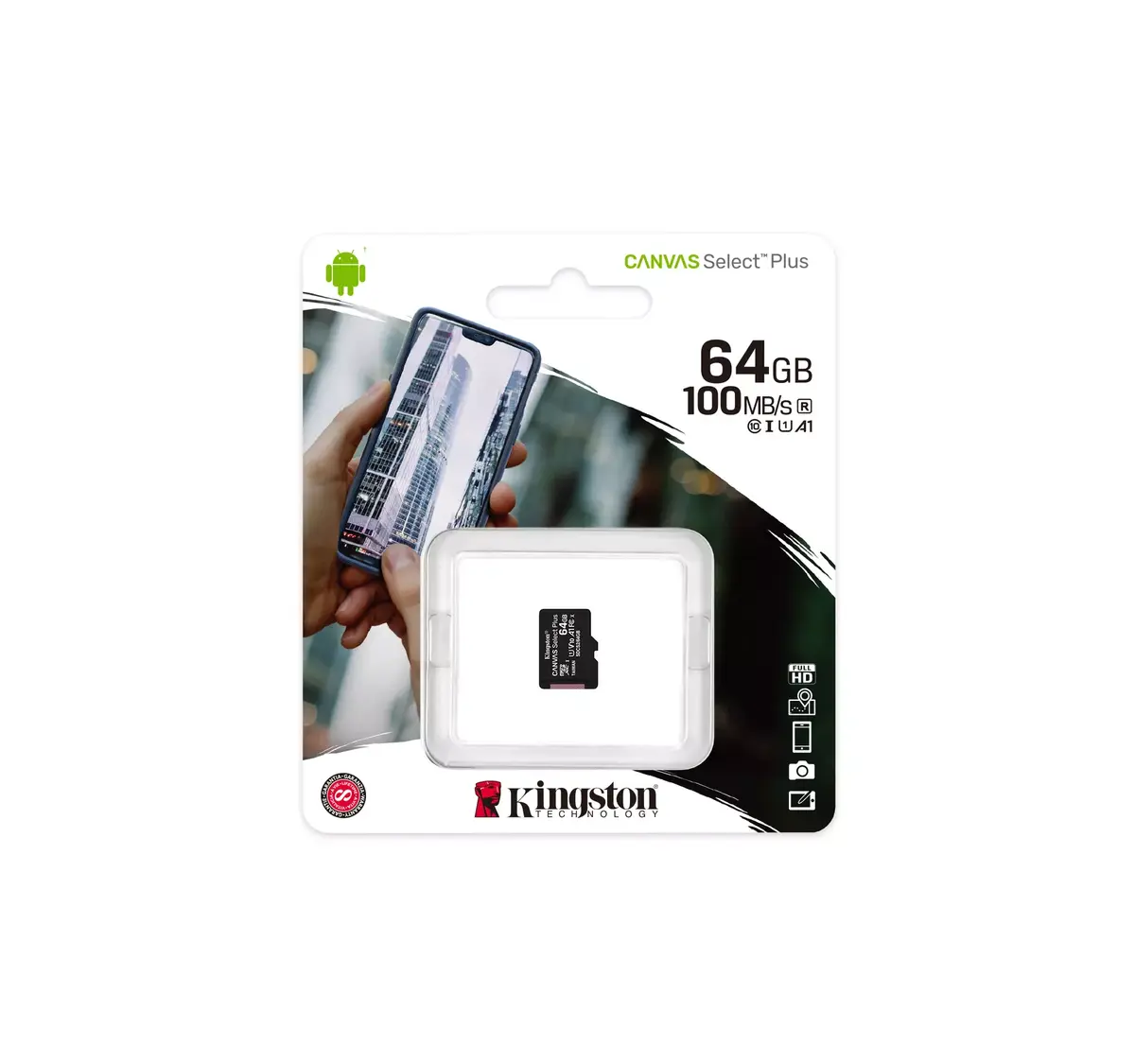Flash Memory Kingston Technology 64GB microSDXC Canvas Select Plus Photo 3