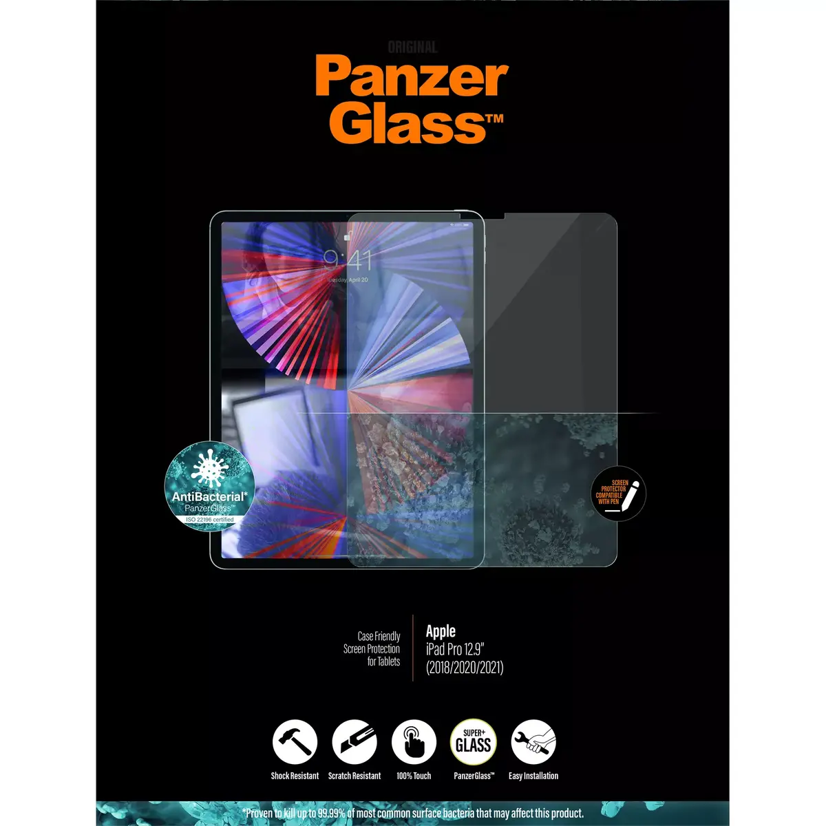 Защитное стекло PanzerGlass Apple iPad Pro 12.9" Photo 8