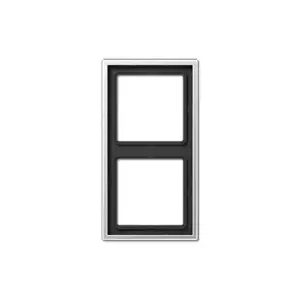 Aluminium door handle plate JUNG AL 2982, black, 81×152 mm