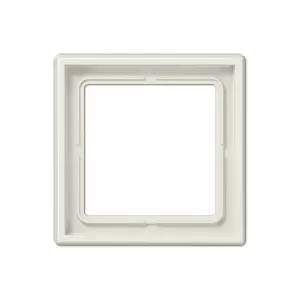 Sienas plāksnīte JUNG LS 981 W Ivory — bezskrūvju duroplasta vāciņš, 81×81 mm