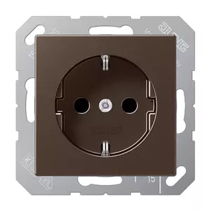 JUNG A 1520 MO SCHUKO kontaktligzda 16A 250V brūna