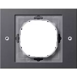 Sienas plāksne Gira TX_44 antracīts, termoplastmasa, 110×86 mm, biezums 16.3 mm