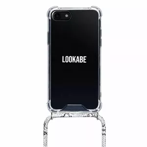 Kaklarota-maciņš Lookabe Snake Edition priekš iPhone 7/8 Plus — sudraba, valkājamais turētājs