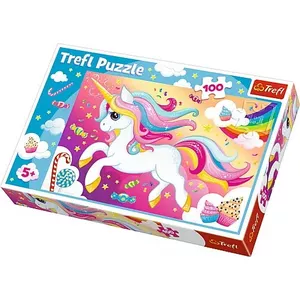 Пазл 100 шт. - TREFL «Beautiful unicorn», детский пазл из 100 элементов
