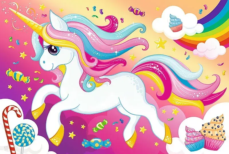 Puzlis 100 d. - TREFL Beautiful unicorn Photo 2