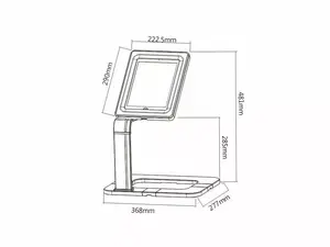Tablet Mount MACLEAN MC-644 silver — adjustable desktop stand for tablets