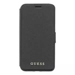 Guess iPhone XR Leather Book Case Iridescent  Black