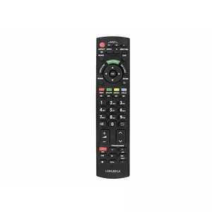 HQ LXP110 TV remote control for Panasonic LCD, LED, and Plasma televisions in black