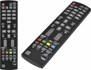 HQ LXP204 replacement TV remote control compatible with FUNAI NF021 NF028 NF031 NF036RD Black